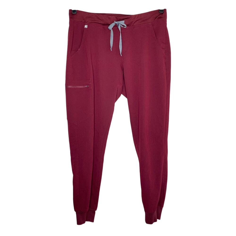 FIGS Burgundy Zamora Joggers Size Large